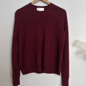 Everlane 100% The Cashmere Burgundy Maroon Crewneck Sweater